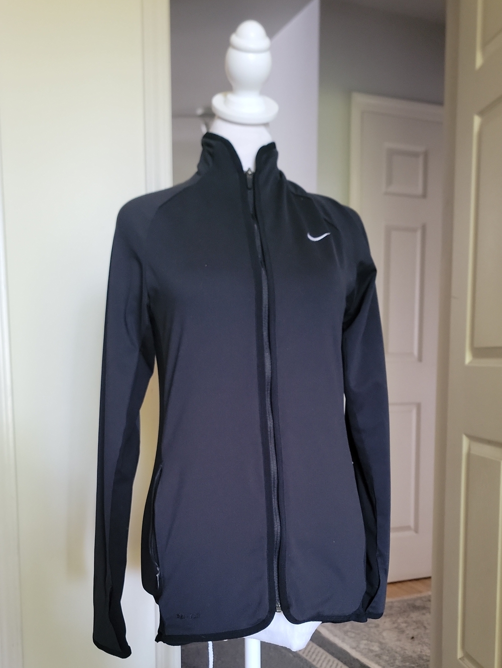 Nike Black Full-Zip Utility Jacket with Silver Swoosh